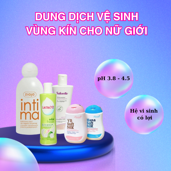 sản phẩm dung dịch vùng kín cho nữ giới